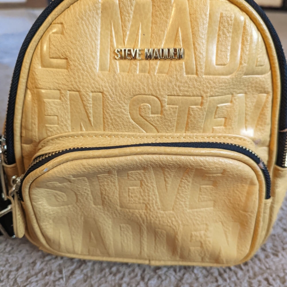 Yellow Steve Madden backpack